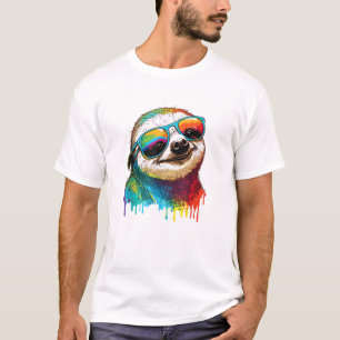 Faultier Buntes Faultier-Outfit Männer Faultier-Fa T-Shirt