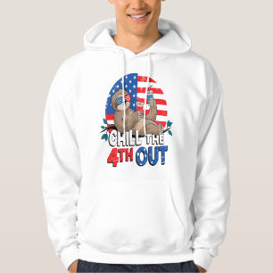 Faultier Chill der 4. patriotische USA Hoodie