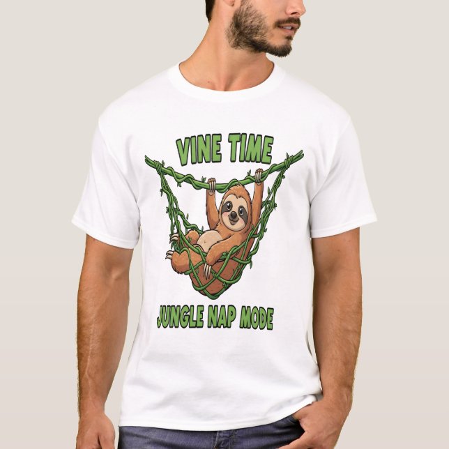 Faultier Dschungelschlaf T-Shirt (Vorderseite)