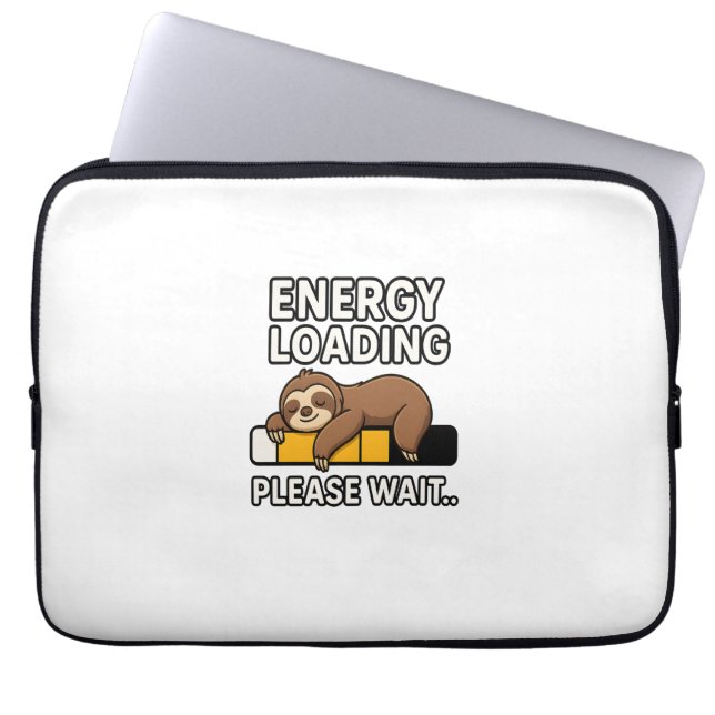 Faultier Energie Sparstimmung Laptopschutzhülle (Vorderseite)