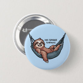 Faultier entspannt button
