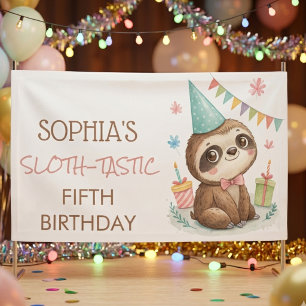 Faultier Faultier-tastische Kindergeburtstag Banner