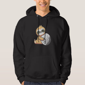 Faultier Golf Süßes Faultier hält Golfball Sport Hoodie