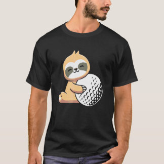 Faultier Golf Süßes Faultier hält Golfball Sport T-Shirt
