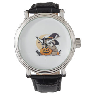 Faultier Halloween-Motiv Süßes Klassisches T-Shirt Armbanduhr