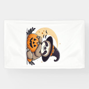 Faultier Halloween-Motiv Süßes Klassisches T-Shirt Banner