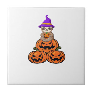 Faultier Halloween Premium T-Shirt Fliese