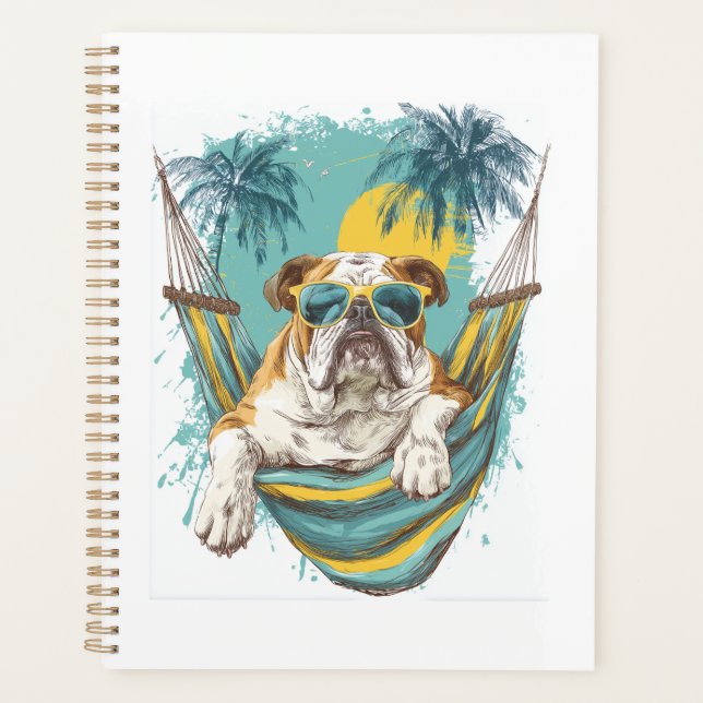 Faultier Hund � Fauler lustiger Hund Planer (Vorderseite)