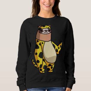 Faultier in Geparden Kostüm nicht schnell, nicht w Sweatshirt