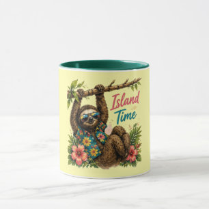 Faultier-Insel-Zeit-Kaffeetasse Tasse