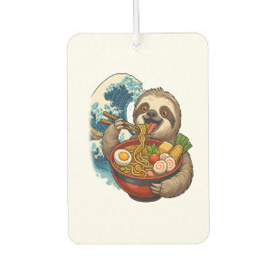 Faultier isst japanische Ramen Autolufterfrischer