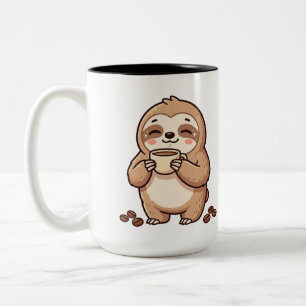 Faultier-Kaffeetasse Zwei-Ton-Tasse Zweifarbige Tasse