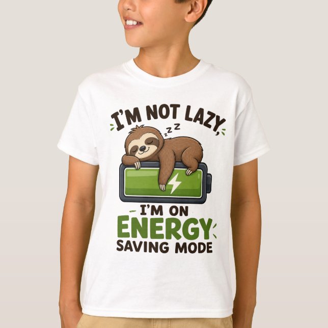 Faultier Kinder T-Shirt (Vorderseite)