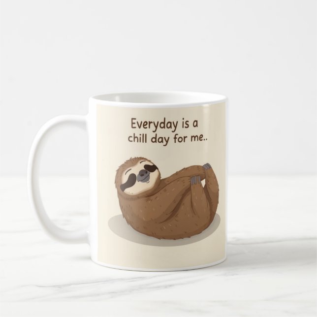 Faultier-Mentalität Kaffeetasse (Links)