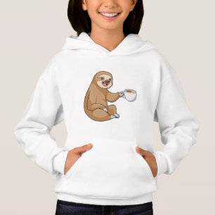 Faultier mit Kaffee-Cup Hoodie