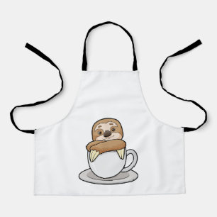 Faultier mit Kaffee-Cup Schürze