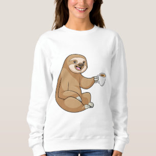 Faultier mit Kaffee-Cup Sweatshirt