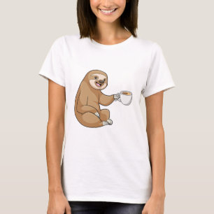 Faultier mit Kaffee-Cup T-Shirt