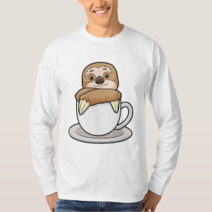 Faultier mit Kaffee-Cup T-Shirt
