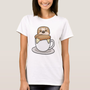 Faultier mit Kaffee-Cup T-Shirt