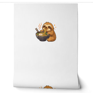 Faultier mit Nudeln Ramen Kawaii Faultier T-Shirt Tapete