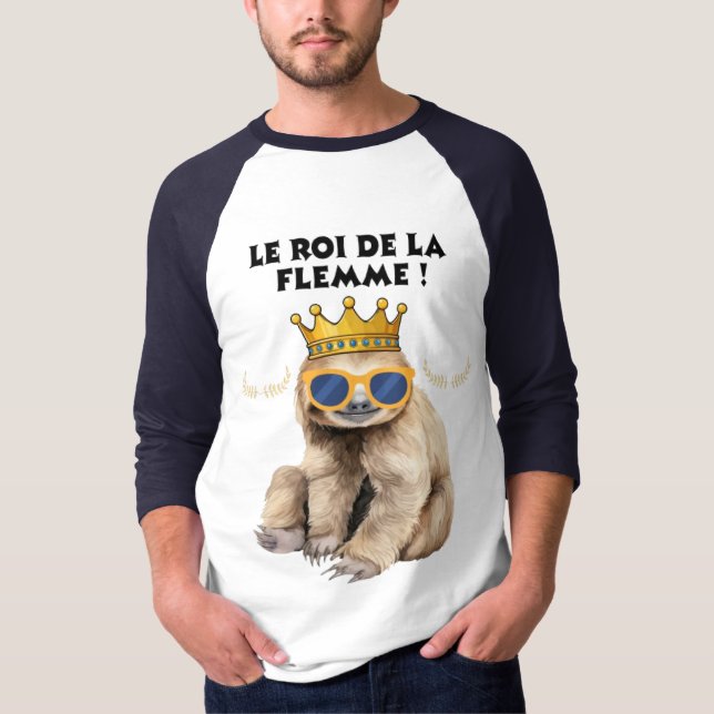 Faultier mit Sonnenbrille T-Shirt (Vorderseite)