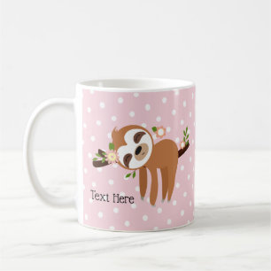 Faultier, niedliches Faultier, Tierdarstellung Kaffeetasse