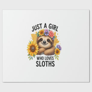 Faultier Nur ein Mädchen das Faultiere liebt Geschenkpapier