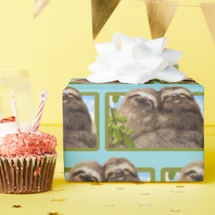 Faultier-Pärchen Geschenkpapier