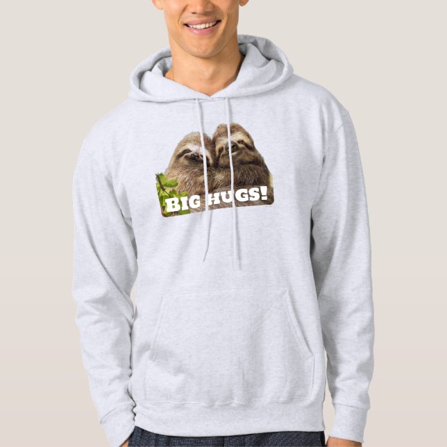 Faultier-Pärchen Hoodie (Vorderseite)