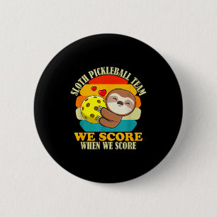 Faultier-Pickleball-Team-Sportliebe lustige Motiva Button