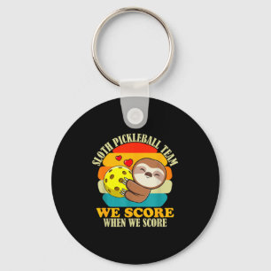 Faultier-Pickleball-Team-Sportliebe lustige Motiva Schlüsselanhänger