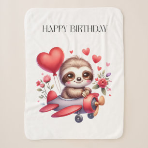 Faultier-Pilot-Geburtstag Sherpadecke