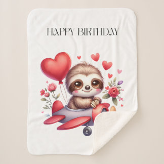 Faultier-Pilot-Geburtstag Sherpadecke
