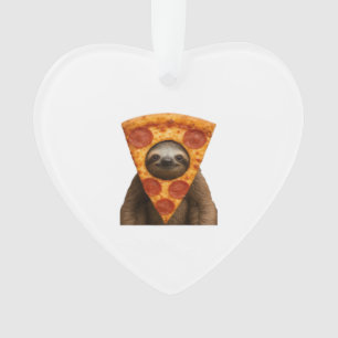 Faultier Pizza lustiger verrückter Streich Meme sü Ornament