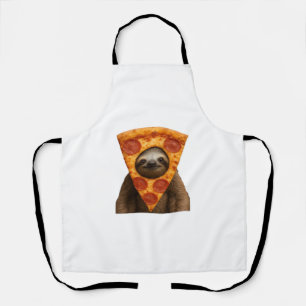 Faultier Pizza lustiger verrückter Streich Meme sü Schürze