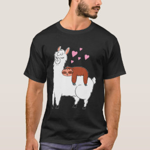 Faultier reitet Lama Alpaka Niedliche Idee Faultie T-Shirt