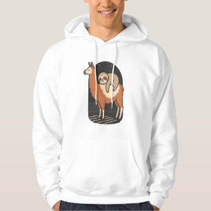 Faultier reitet Lama Hoodie