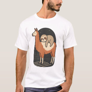Faultier reitet Lama T-Shirt