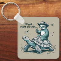 Faultier Reitet Schildkröte Humor Ich Werde Mich D