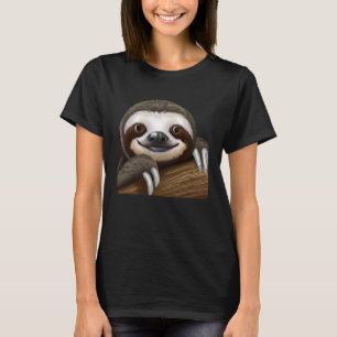 Faultier Rot Wildtiere Liebe Tier Nase Wohlergehen T-Shirt