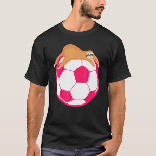 Faultier ruht auf Fußball Faultiere Tier T-Shirt