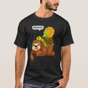 Faultier Schildkröte Schnecke Lustig Süß Tierliebh T-Shirt