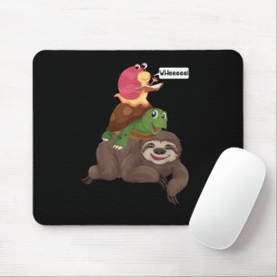 Faultier Schildkröte Schnecke Team Huckepack Langs Mousepad