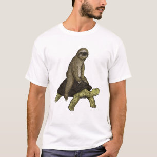 Faultier Schildkröte Shirt Faultier Reitet auf Lan