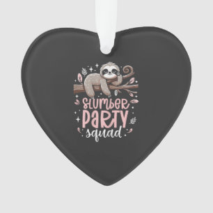 Faultier-Schlafparty-Trupp Kinder Mädchen Übernach Ornament