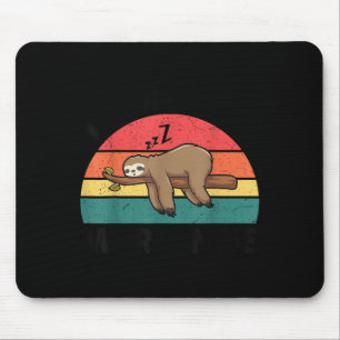 Faultier-Shirt macht morgens nichts Männer Frauen Mousepad