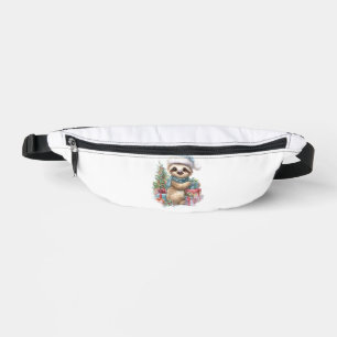 Faultier-Shirt-Safari-Weihnachten-Santa Bauchtasche