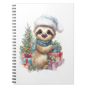 Faultier-Shirt-Safari-Weihnachten-Santa Notizblock