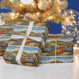Faultier-Stau-Wut – Rockwell-inspirierte Wasserfar Geschenkpapier